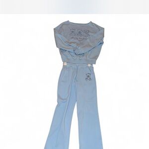 Zoe + Liv Light Blue Fleece Top